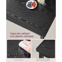 Mesa de Comedor-Cocina 70 x 110 x 77cm Diseño de Mezcla Gris-Negro Ideal para 4 Personas - details 10