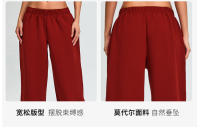 Otoño Invierno nuevos pantalones deportivos de cintura alta Modal suave Jogger correr entrenamiento suelto Casual Fitness pantalones largos - details 4