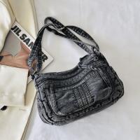 Bolso cruzado Retro vaquero de tela vaquera con cremallera de alta capacidad para mujer, bolso para axila, bolso de lona con correa ajustable, ropa informal - details 19