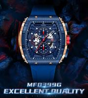 Reloj deportivo de lujo para hombre, reloj de pulsera analógico automático luminoso resistente al agua con cristal curvo de barril para exteriores y negocios - details 0