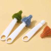 2 unids/set rotación de 360 ​​grados juego de limpiador de biberones cepillo de silicona portátil para pezones herramienta de limpieza de tazas colgantes multifuncional - details 4