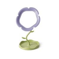 Bonito espejo de tocador con forma de girasol, espejo de maquillaje de escritorio desmontable clásico, espejo de mesa de flores con rotación de 360 ​​grados para dormitorio - details 3