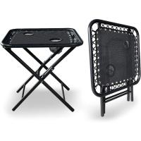 Set de 2 Sillas de Jardín Plegables Silla de Gravedad Cero Reclinable con Soporte para Bebidas y Reposacabezas Extraíble Carga Máxima 120kg Negro - details 12