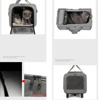 Bolsa de viaje portátil para mascotas, bolsa de malla transpirable con ruedas universales, plegable, de gran capacidad, desmonta - details 11