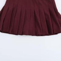 - Mini pantalones cortos informales con temperamento elegante y plisado ancho para mujer - details 6