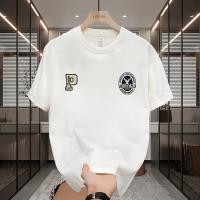 Camiseta de Algodón Puro Impresa para Hombres Manga Corta, Versátil, Talla Grande, Top Casual para Primavera-Verano - details 1