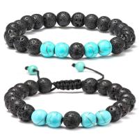 Pulseras de piedra natural para hombre y niño, 0,315 pulgadas, ojo de tigre, ágata mate, de roca de lava, regalos de cumpleaños, aniversario, día de San Valentín, para novio o marido - details 4