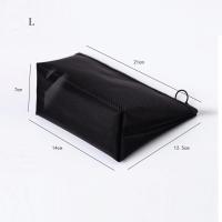 Neceser de viaje para mujer, bolsa de aseo de malla negra transparente, organizador de maquillaje, bolsa de lavado, pequeña y grande - details 8
