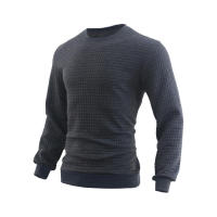 Suéter de punto para hombre, camiseta informal de manga larga con cuello redondo y ajuste holgado - details 38