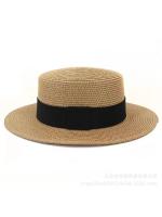 INS primavera y verano sombrero de copa para mujer paja vacaciones junto al mar sombrilla simple moda sombrero de paja sombrero superior plano - details 5