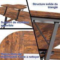 Mesa de Juego en Forma de L 130x130cm Soporte para Monitor Soporte para Auriculares - details 20