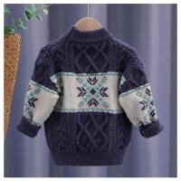 Suéter de lana para niños, cortavientos de algodón de ganchillo, jersey grueso y cálido de lujo para otoño e invierno, ropa para adolescentes 2024 - details 7