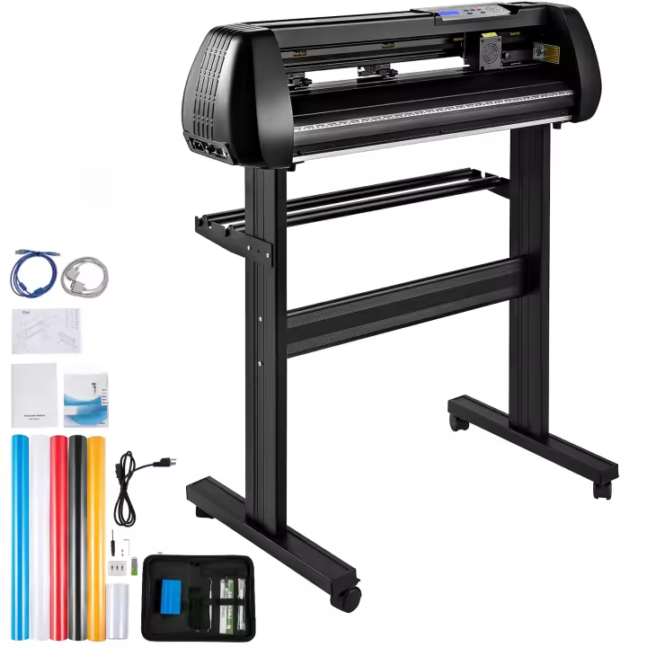 SucceBuy Máquina cortadora de vinilo Plotter de corte de 28 pulgadas, Bluetooth, alta precisión, velocidad y fuerza ajustables, software de bricolaje - 1