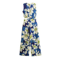 TRAFZA-mono Floral de pierna ancha para mujer, traje sin mangas con cuello redondo y cremallera decorativa, estilo bohemio, a la moda, Verano - details 2