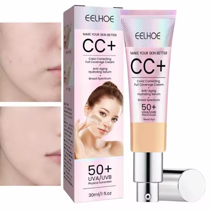 CC Cream Corrector de color Protector solar teñido Corrector de color 30 ml Protector solar de verano Base de cobertura media a completa Bloqueador solar - 1