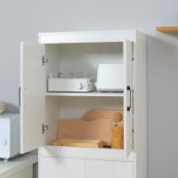 Aparador Alacena de Cocina Aparador de Comedor Moderno con 4 Puertas y 5 Estantes Ajustables Antivuelco para Oficina Salón 60x36x168 cm Blanco - details 8