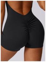 Material de nylon cruzado del estilo sólido sin mangas del top corto del puente de la yoga para el verano/primavera - details 3