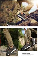 Zapatos de senderismo para hombre, zapatillas de deporte resistentes al deslizamiento, botas de montaña con cordones, talla grande 39-48 - details 6