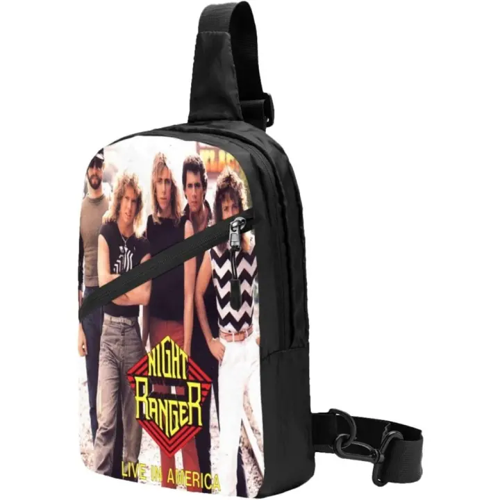 Bolso NEGRO, mochila de hombro multifuncional plegable, mochila de viaje de ocio, bolso de pecho adecuado para senderismo y ciclismo, Night Rock Ranger - 1
