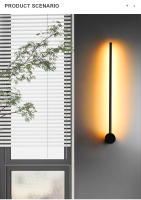 Lámpara de pared Led nórdica moderna, luz larga para el hogar, dormitorio, sala de estar, sofá, fondo, candelabro de pared, accesorio de iluminación - details 2