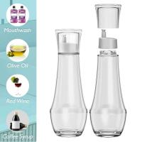 Botella multifuncional, recipiente de enjuague bucal de vidrio recargable con tapa, recipiente transparente portátil para baño - details 5