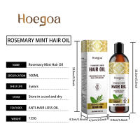 HOEGOA Aceite para el cabello de masaje diario suave, nutritivo e hidratante de menta y romero - details 0