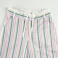 BUNO-Pantalones de encaje a rayas para mujer, Pantalones rectos de pierna ancha con cintura elástica y cordón, ropa de calle holgada para primavera y verano, pantalones de chándal informales - details 73