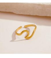Anillos Geométricos de Acero Inoxidable Minimalistas y Ajustables para Mujeres y Niñas - details 3