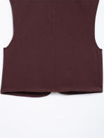 OUWU- Top Corto Sin Mangas Con Cuello Redondo Para Mujer, Ropa De Calle Retro, Traje Informal, Chaleco Y2K - details 6