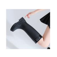 Botas de Lluvia de Tacón Alto Impermeables Zapatos de Invierno Cálido para Mujeres con Boca Ancho - details 3