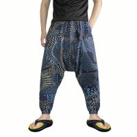 2025 pantalones de algodón para hombre, harén, elfo suelto, colgante, entrepierna, ratón volador, pantalones para hombre - details 1