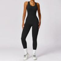 Traje de Yoga sin Costuras Bodysuit de Exercicio Adelgazante Material de Nylon Patrón Sólido - details 3