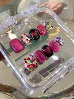 Uñas Postizas De Gato Ojos De Dragón 10pcs High-End Cristal Blanco Hecho a Mano Uñas Postizas Cortas Estilo Y2K Para Mujeres - details 5