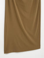 - Diseño plisado sin mangas, color sólido, temperamento elegante, cintura recta, vestido, falda larga, ropa de mujer. - details 8