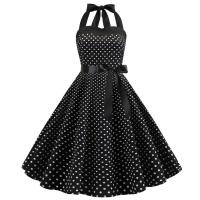 Vestido de verano para mujer 2025 - Sin tirantes, lunares, estilo vintage, falda amplia en línea A, talla grande - details 4