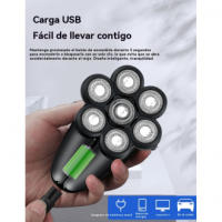Afeitadora eléctrica con pantalla digital siete cabezales cortador de pelo calvo cortapelos eléctrico de empuje afeitadora multifunción - details 10