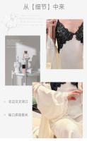 Elegante Vestido de Noche de Seda de Hielo Robe de Dormir de Alta Gama para Mujeres - details 3