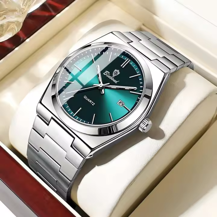 Reloj de Lujo para Hombres UTHAI Automático, Correa de Cuero, Resistente al Agua, Luminoso, Calendario, Regalo - 1