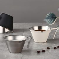 Taza de extracción de Espresso de 100ML, acero inoxidable 304 con escala, gruesa, exquisita taza de café de onza, accesorios para el hogar, cocina y cafetería - details 6