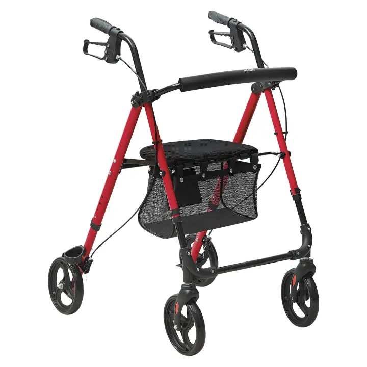 VEVOR andador enrollable para personas mayores y adultos, andador plegable de aluminio ligero con asiento y Asa ajustables - 1