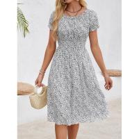 Vestido floral de cielo estrellado de moda casual elegante con cuello redondo 2025 - details 3