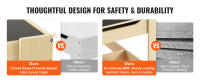 SucceBuy Juego de mesa y sillas para niños, mesa de actividades de madera con cajas de almacenamiento, ideal para niños pequeños, arte, manualidades y lectura - details 3