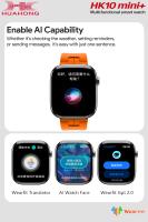 2025 nuevo HK10 mini + Smartwatch Bluetooth llamada 1GB memoria Chat GPT brújula Ai asistente de voz detección de ritmo cardíaco modo deportivo linterna AMOLED Smartwatch - details 6