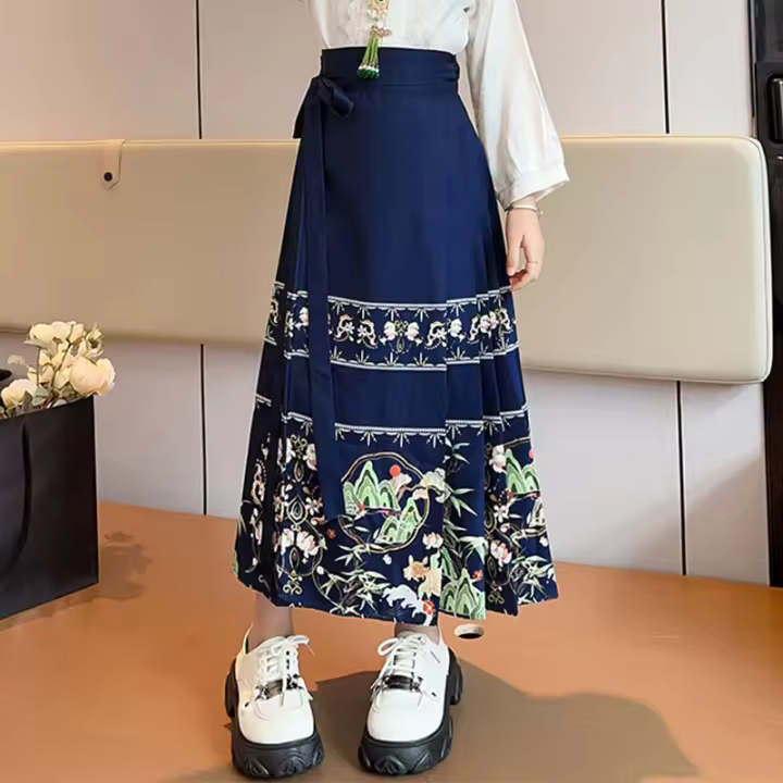 Falda Ma Mian para niñas, ropa estilo Tang, nuevo estilo de hadas de verano Hanfu, vestido súper hermoso, estilo occidental - 1