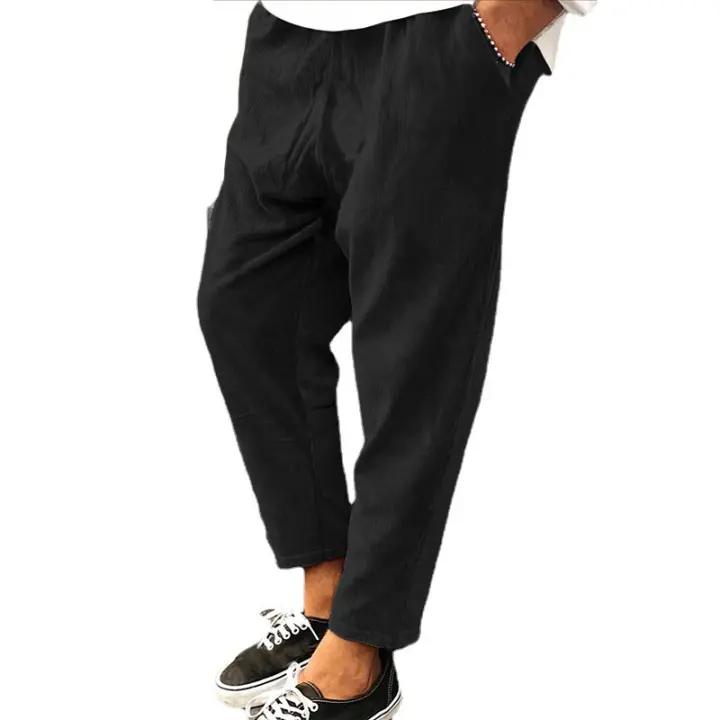 Pantalones largos de color café americano para hombre, pantalones occidentales relajados, invierno - 1