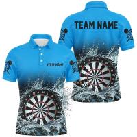 Camisas gráficas de dardos de tendencia para hombres, moda de verano, nombre personalizado, uniformes de equipo deportivo impresos en 3D, camisa informal de gran tamaño - details 1