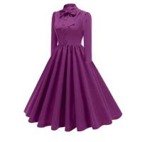 2024 nueva moda bata Vintage vestidos de verano elegantes mujeres Swing manga corta pajarita cuello Rockabilly fiesta graduación vestido de oficina - details 16