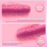 Consolador telescópico para principiantes, vibrador de empuje, coño retráctil, punto G, estimulación Anal del clítoris, Juguetes sexuales para mujeres - details 2