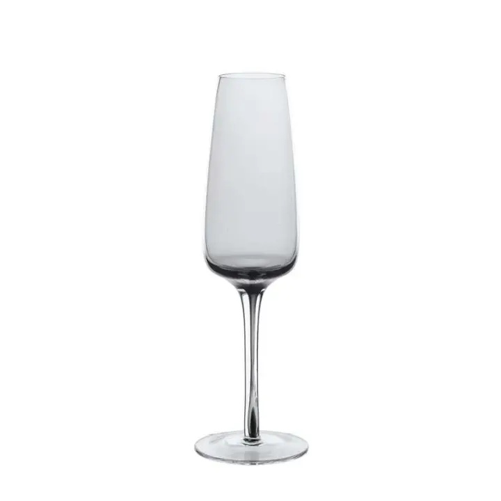 Copa moderna de color gris vino, copa de cristal con varilla de champán, vasos para beber, decoración del hotel y del hogar - 1