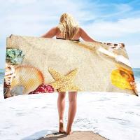 Toallas de baño sin arena de concha, toalla de Spa de playa, suave, absorbente, de gran tamaño, de secado rápido para piscina - details 5